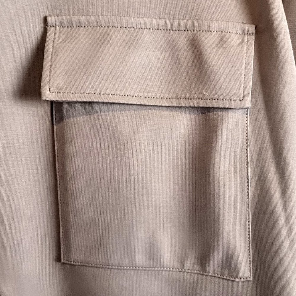 Theory Men's Taupe Patch Pocket Structure Knit Lo… - image 3